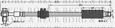 BORG & BECK bbh7737 -  Тормозной шланг